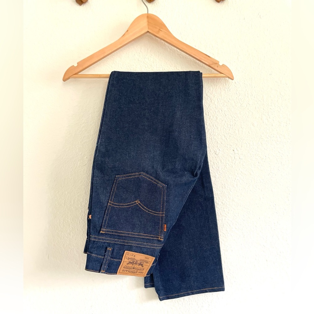 Vintage Levis 509 Unworn Dark Cotton Denim Jeans Orange Tab Made in USA